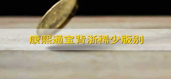 康熙通寶背浙稀少版別