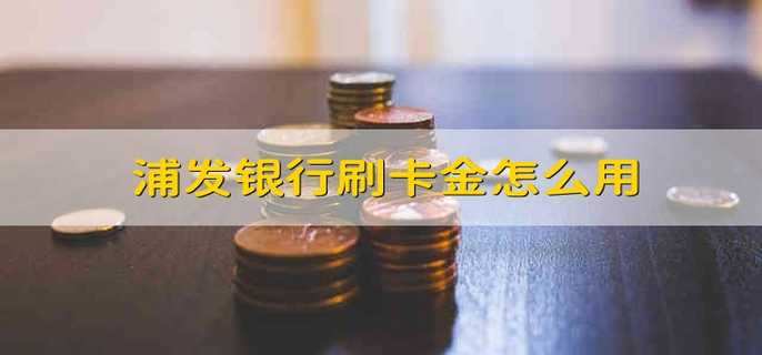 浦發(fā)銀行刷卡金怎么用