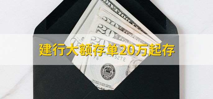 建行大额存单20万起存，利率是多少