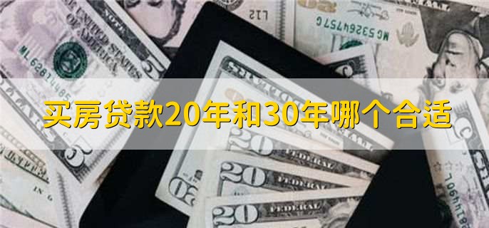 买房贷款20年和30年哪个合适，要看经济状况和还款能力