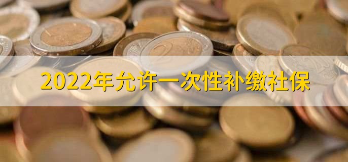 2022年允许一次性补缴社保，需要满足以下六个条件