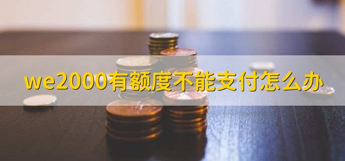 we2000有额度不能支付怎么办，we2000账户的用途是什么