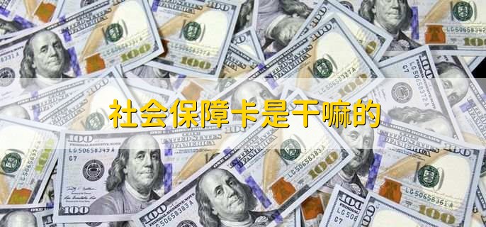 社会保障卡是干嘛的，社保卡的5个基础作用