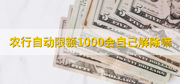 农行自动限额1000会自己解除嘛，可以