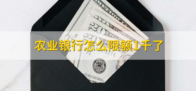 农业银行怎么限额1千了，因为设置了限额