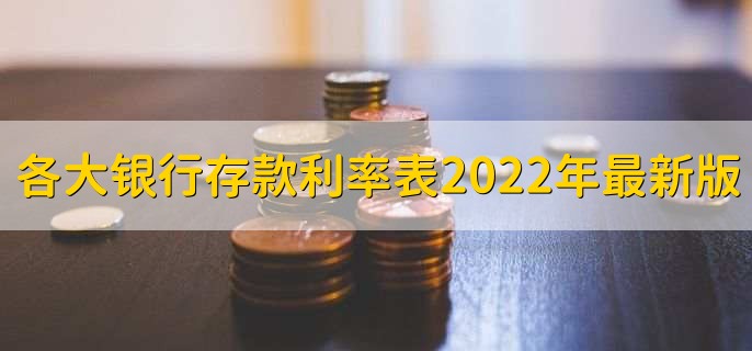 各大银行存款利率表2022年最新版，各银行存款利率一览