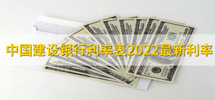 中国建设银行利率表2022最新利率，贷款存款利率一览