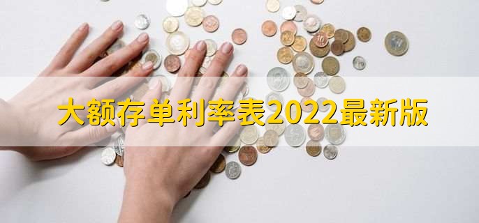 大額存單利率表2022最新版