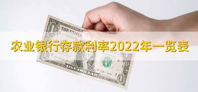 中国农业银行存款利率2022年一览表