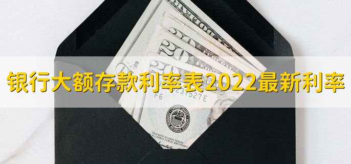 银行大额存款利率表2022最新利率