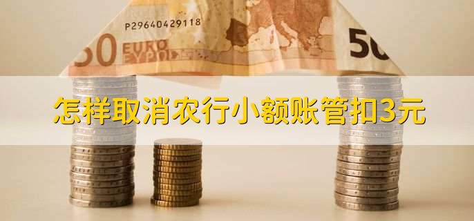 怎样取消农行小额账管扣3元，是怎么收取的