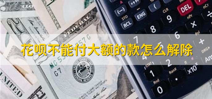 花唄不能付大額的款怎么解除