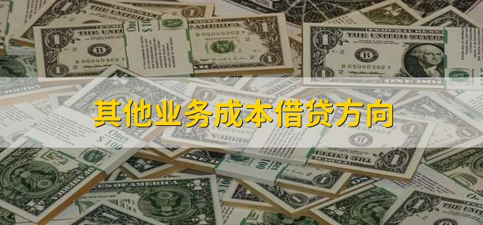 其他业务成本借贷方向，有以下2点