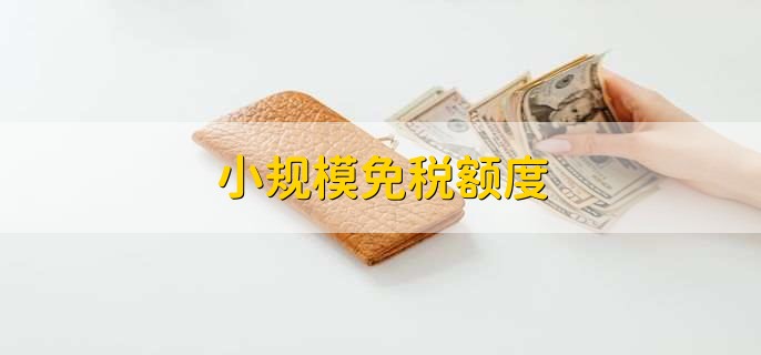 小规模免税额度，不高于10万