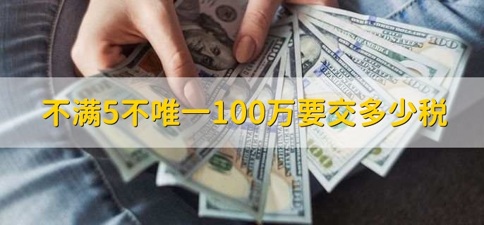 不满5不唯一100万要交多少税，有以下两点